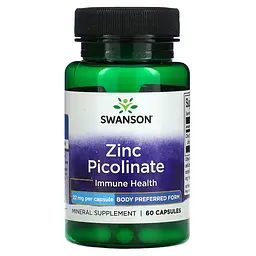 Цинк Піколінат Zinc Picolinate 22 мг - 60 капсул