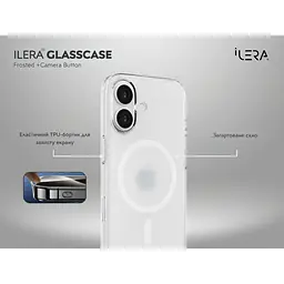 Чохол iLera GlassCase + Camera Button with MagSafe для Apple iPhone 17 Frosted (ILGlCFrCb17) [150405] - мініатюра 7