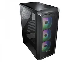 Корпус Cougar Archon 2 Mesh RGB Black, без БЖ, Mid Tower, ATX/Micro ATX/Mini ITX, 1xUSB 2.0, 2xUSB 3.0, 3x120 мм ARGB Fan, скляне вікно - мініатюра 3