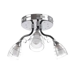 Люстра Brille стельова з підсвічуванням LED E14 40W CH (LK-512S/3)
