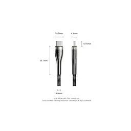 Дата кабель USB-C to USB-C 1.2m 5A nylon braided black Vention (CTYBAV) - мініатюра 2