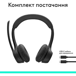 Bluetooth-гарнітура бездротова накладна Logitech Zone 300 Wireless (981-001407) чорна - мініатюра 4