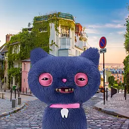 М'яка іграшка Fuggler Alley Cats Муркотун Темняшко 22 см (15752D) - мініатюра 3