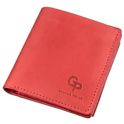 Яскраве шкіряне портмоне унісекс з накладною монетницею Grande Pelle 11224 червоне - мініатюра 5