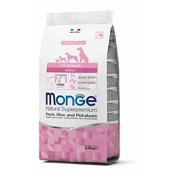 Сухий корм Monge Dog All Breed Adult з свининою, рисом і картоплею для собак усіх порід 15 кг