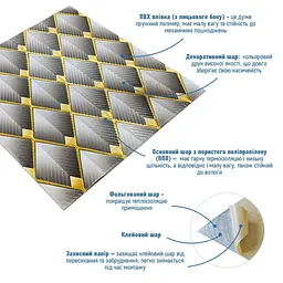 Панель стінова 3D 700х770х4мм ромб сірий (D) SW-00001986 - мініатюра 2