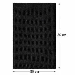 Килимок для ванної /туалету вафельний Lovely Svi - 50 x 80 см Чорний (217255) - мініатюра 5