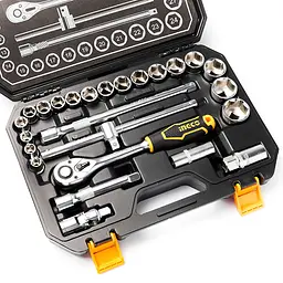 Набір торцевих головок з тріскачкою Ingco Industrial 1/2" 25 предметів (HKTS12251) - мініатюра 4