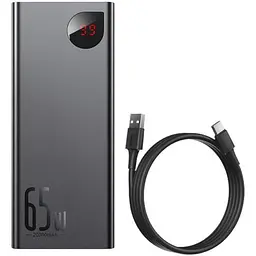 Портативний ЗП Baseus Adaman Metal Digital Display QC 65W 20000 mAh (PPIMDA-D) Black - мініатюра 5