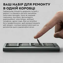 Набір магнітних прецизійних викруток Semi SET 3 25 в 1 для точних робіт, дрібного ремонту в кейсі - Grey - мініатюра 3