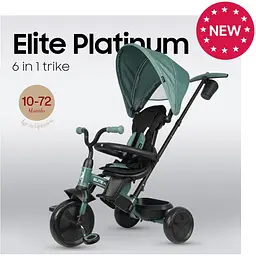 Велосипед триколісний дитячий Qplay Elite Platinum Grey (T10-ZElitePlatinumGrey) - мініатюра 2