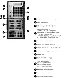 Комп'ютер персональний Dell Pro Tower Intel i5-14500 16GB F512GB UMA кл+м Win11P - мініатюра 4