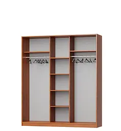 Шафа-купе тридверна MebelStar Стандарт AL 3 Дзеркала 180x60x210 см Антрацит (MBS-2980) - мініатюра 2