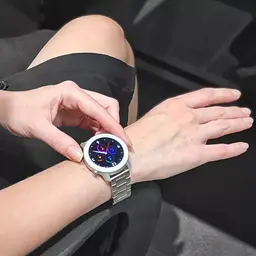 Ремінець для фітнес-браслета Xiaomi Amazfit/Samsung Stainless Steel металевий універсальний 20 мм сріблястий - мініатюра 2