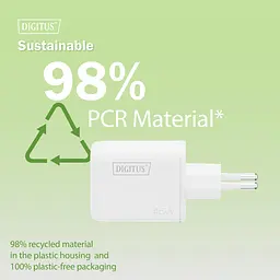 Digitus Зарядний пристрій GaN 1хUSB-C, 1хUSB-A, 45W - мініатюра 8