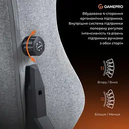 Ігрове крісло GamePro GC775G Fabric Gray (GC775G) - мініатюра 13