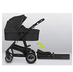 Універсальна коляска 3 в 1 Lionelo Bianka Black Onyx, чорний (LO-BIANKA 3IN1 BLACK ONYX) - мініатюра 4