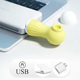 Вакуумний вібратор для клітора Wo-sex Lilo з USB 10 режимів Рожевий - мініатюра 4