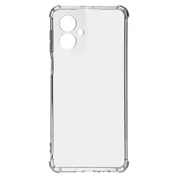 Прозрачный чехол для Motorola G55 5G с защитой камеры и усиленными бортами, тонкий, силиконовый, бесцветный, ударопрочный, противоударный бампер с закрытой камерой, ArmorStandart (ARM81184)