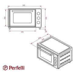 Електрична піч Perfelli Classic 37 Grey - мініатюра 20