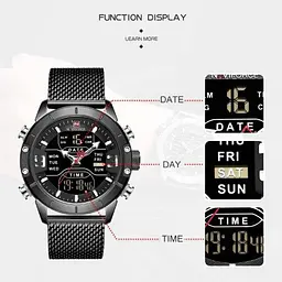 Чоловічий наручний годинник Naviforce Tesla Black NF9153 - мініатюра 8