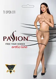 Колготки Passion Tiopen 011 з відкритим доступом 1/2 тілесні - мініатюра 3