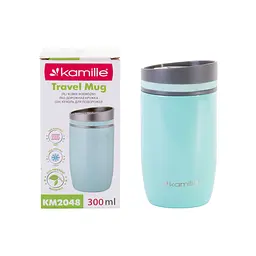Термокухоль Kamille KM-2048 300 мл блакитний - мініатюра 2