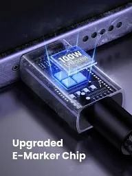 Кабель зарядний UGREEN USB C to USB C Charger Cable 100 W кабель для швидкого заряджання 2 м Black (L512) - мініатюра 4