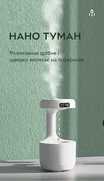 Зволожувач повітря, аромадифузор портативний Kinscoter DQ-011 Anti Gravity Humidifier 800 мл, White - мініатюра 2