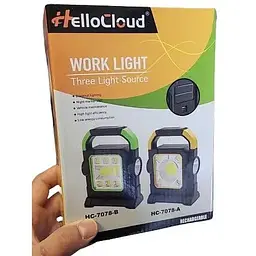 Ліхтар-прожектор Hello Cloud HC-7078-В повербанк, сонячна панель, переносний ліхтар для охорони - мініатюра 4