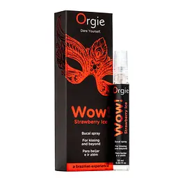 Спрей для орального сексу Orgie Wow! Strawberry Ice з охолоджувальним ефектом, 10 мл - мініатюра 1