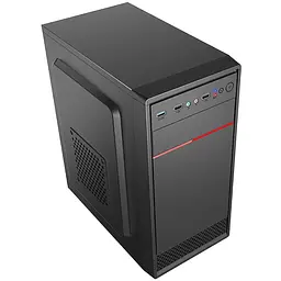 Корпус Casecom GN-1714 450W-120mm USB 3.0 mATX Black - мініатюра 3