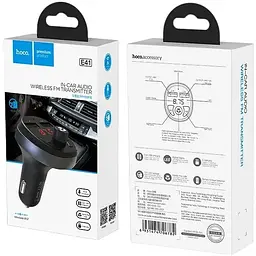 FM трансмітер модулятор Носо E41 з Bluetooth USB чорний - мініатюра 4