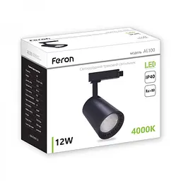 Світлодіодний трековий світильник Feron AL100, 12W 4000K чорний (29605) - мініатюра 12
