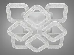 Плоска світлодіодна стельова люстра з пультом S2205/4+4WH LED 3 - мініатюра 4