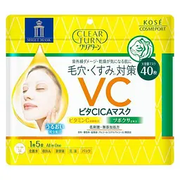 Японська тканинна маска KOSE Clear Turn Vita CICA Mask з центелою, 40 шт - мініатюра 5