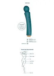Вібромасажер Xocoon The Curved Wand 27 см (зелений) - мініатюра 13