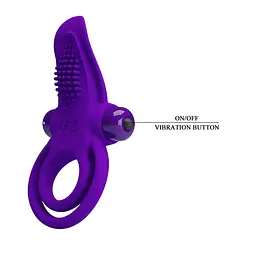 Ерекційне кільце - Pretty Love Vibrant Penis Ring Purple - мініатюра 6