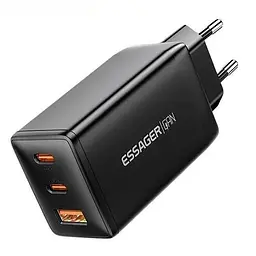 Мережевий зарядний пристрій EssagerDIANYUN 67W GaN travel charger 2C+A чорний - мініатюра 3