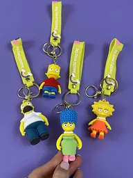 Брелок гумовий Simpsons "Сімсони" 1408, фігурка 6 см, загальна довжина 22 см - мініатюра 2