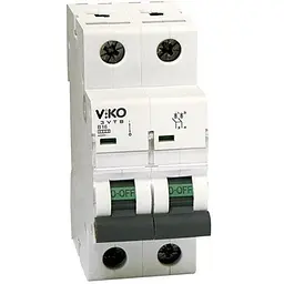 Автомат 2С (двополюсний) 16А 4,5кА 230/400V Тип С ТМ VI-KO