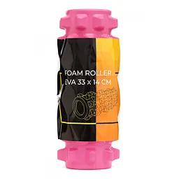 Масажний ролик Cornix EVA 33 x 14 см (валик, ролер) XR-0323 Pink - мініатюра 2