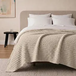 Плед покривало Cosas Magnolia Knitted Braid 230х240 см косичка (Blanket_07Magnolia_KnittedBraid_230x240) - мініатюра 2