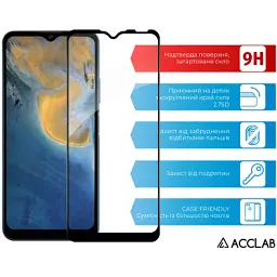 Скло захисне ACCLAB Full Glue ZTE Blade A51 Black (1283126515712) - мініатюра 3