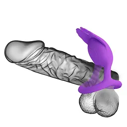 Віброкільце Pretty Love Silas Vibrant Penis Ring 9.5 см фіолетовий - мініатюра 3