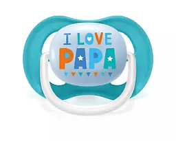 Пустушка Avent ортодонтична Ultra Air I love для хлопчиків 6-18 міс 2 шт SCF080/03 - мініатюра 4