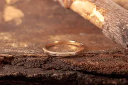 Обручальне кільце з червоного золота 17 OK-0009 - мініатюра 5