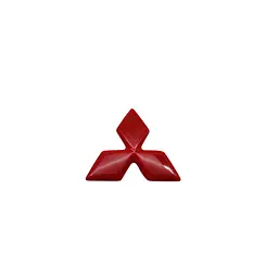 Емблема керма Mitsubishi червона 45мм пластик (на скотчі)