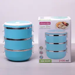 Ланч-бокс Kamille КМ-2129 2100 мл синій - мініатюра 3