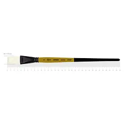 Пензель щетина плоска AMBER 2306F №12 довга ручка ROSA